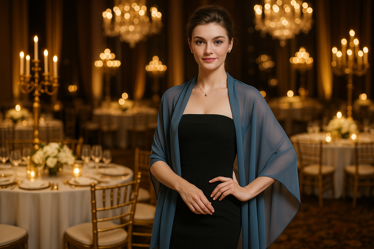 How to Choose the Perfect Blue Shawl for Evening Attire