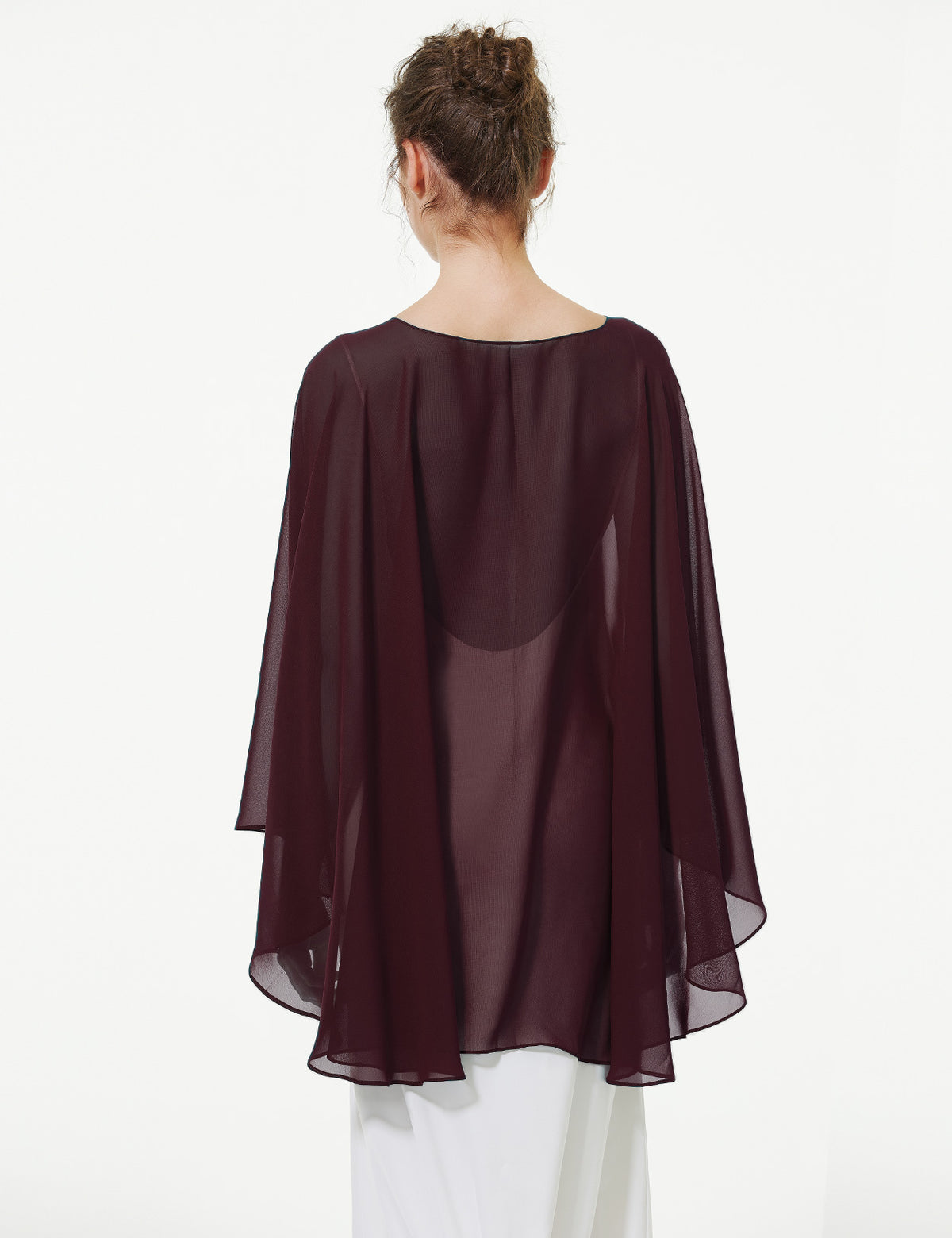 elegant chiffon capelet for women, perfect for weddings and evening events