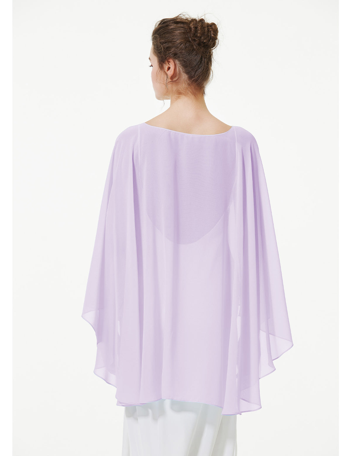 elegant chiffon capelet for women, perfect for weddings and evening events