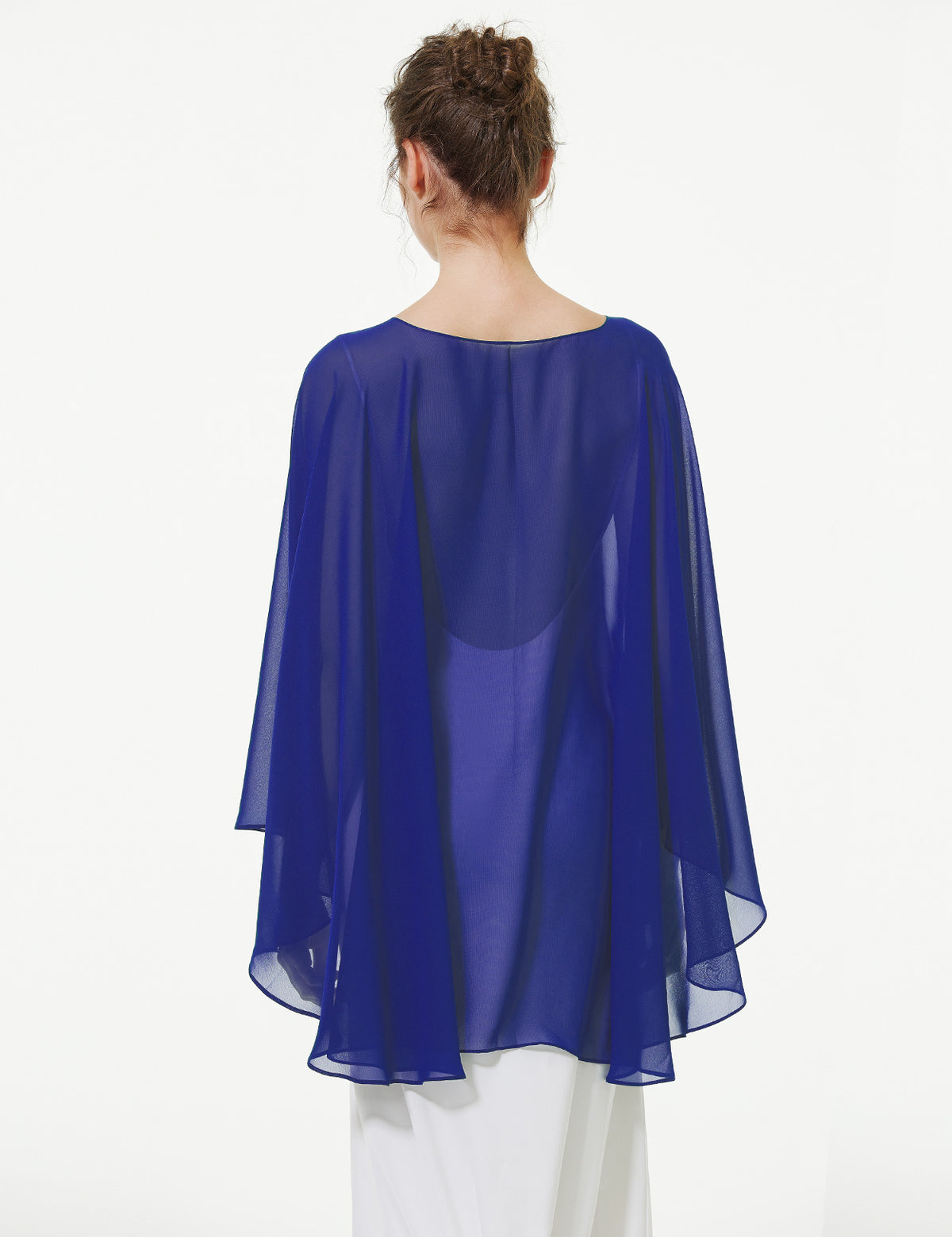 elegant chiffon capelet for women, perfect for weddings and evening events