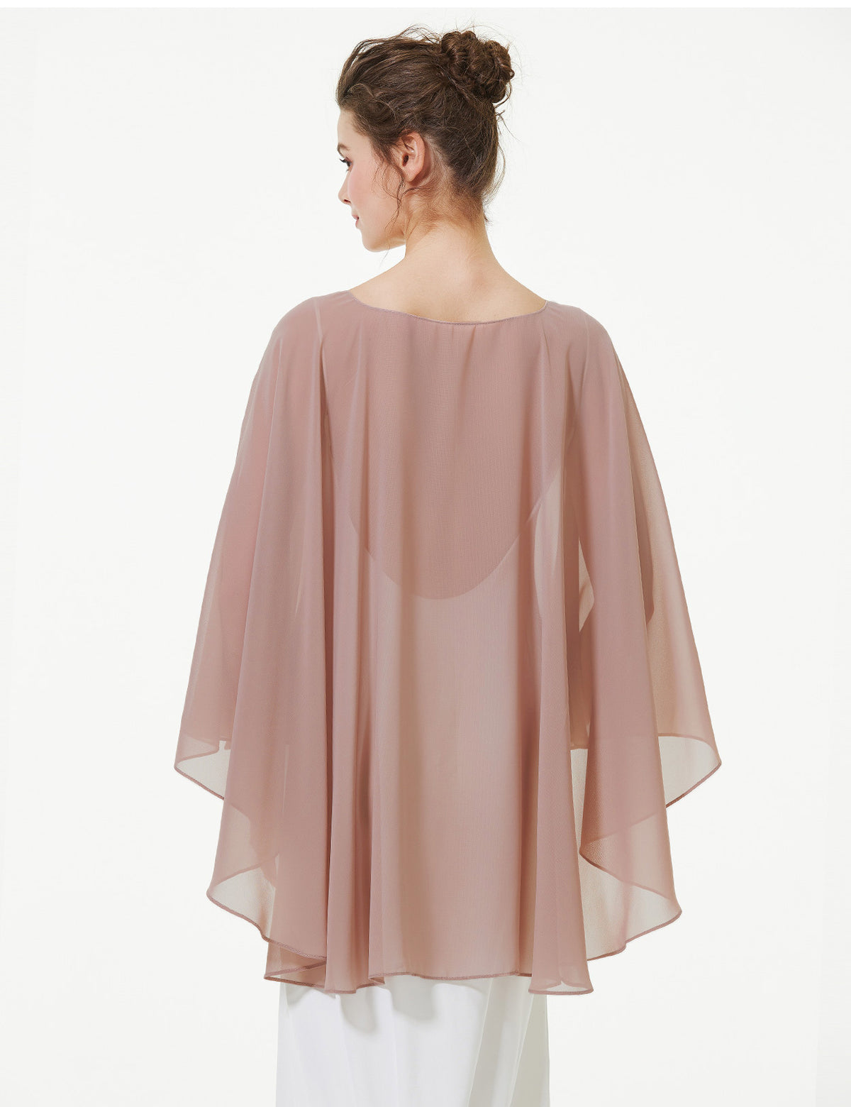 elegant chiffon capelet for women, perfect for weddings and evening events