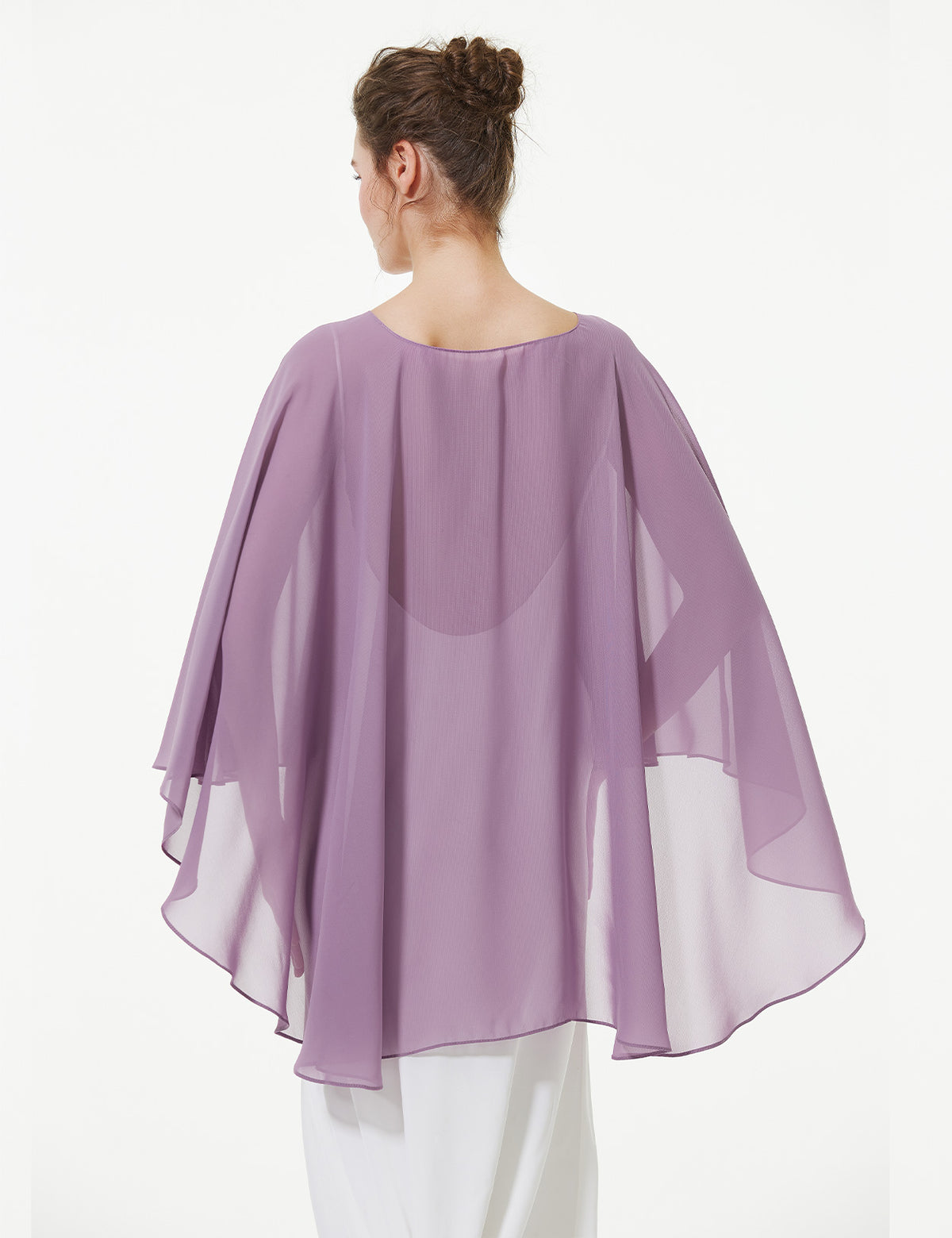 elegant chiffon capelet for women, perfect for weddings and evening events