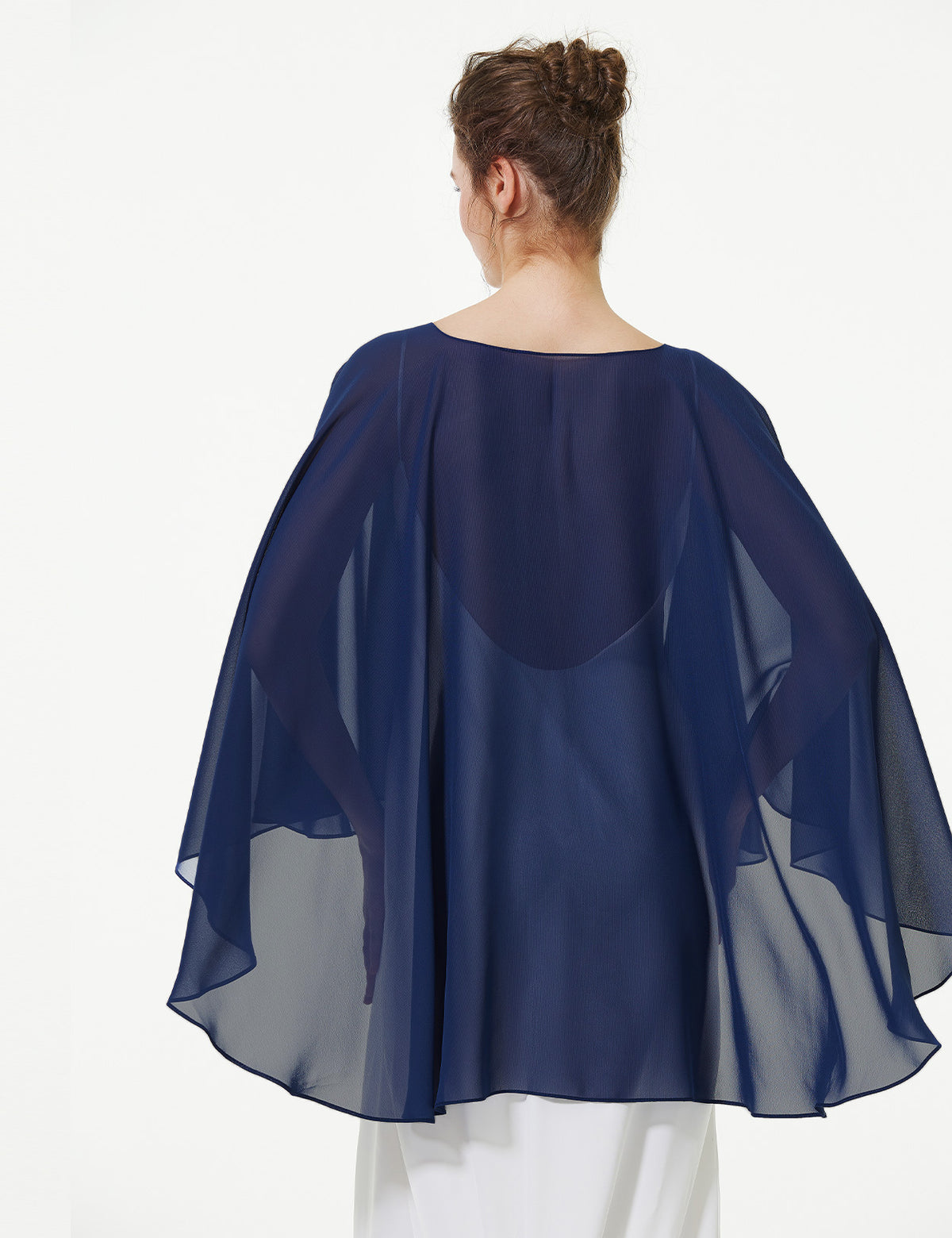 elegant chiffon capelet for women, perfect for weddings and evening events