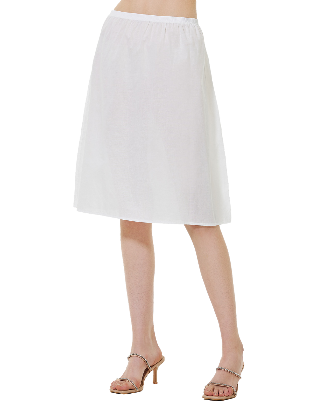 Ivory vintage cotton lace half slip petticoat with elegant undergarment for vintage style dresses