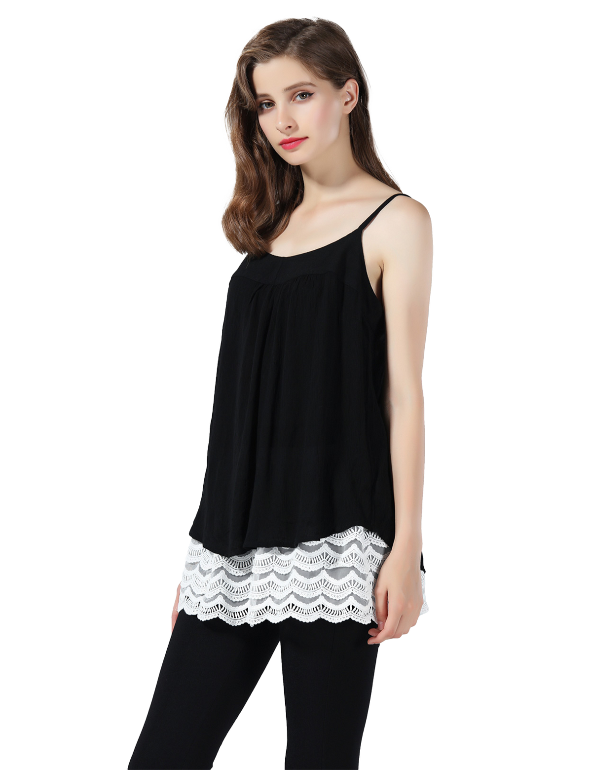 Plus Size Mini Underskirt with Floral Lace