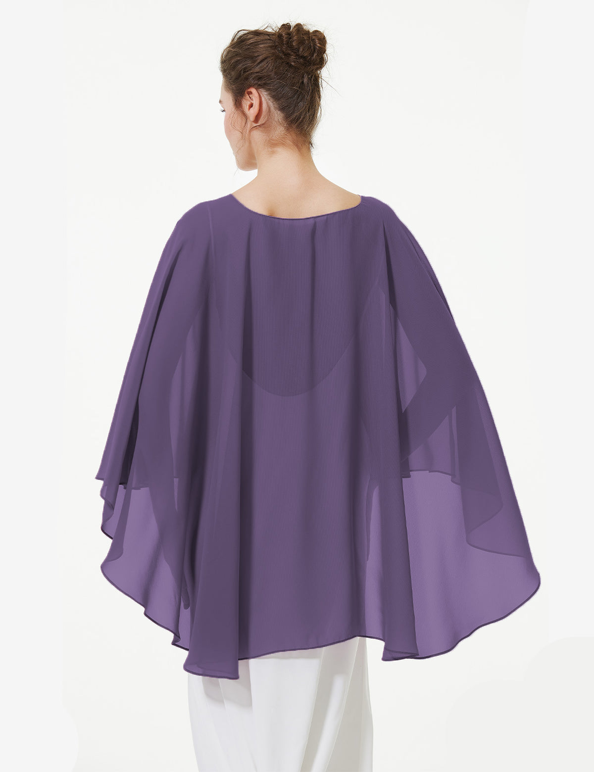 elegant chiffon capelet for women, perfect for fall weddings and evening events