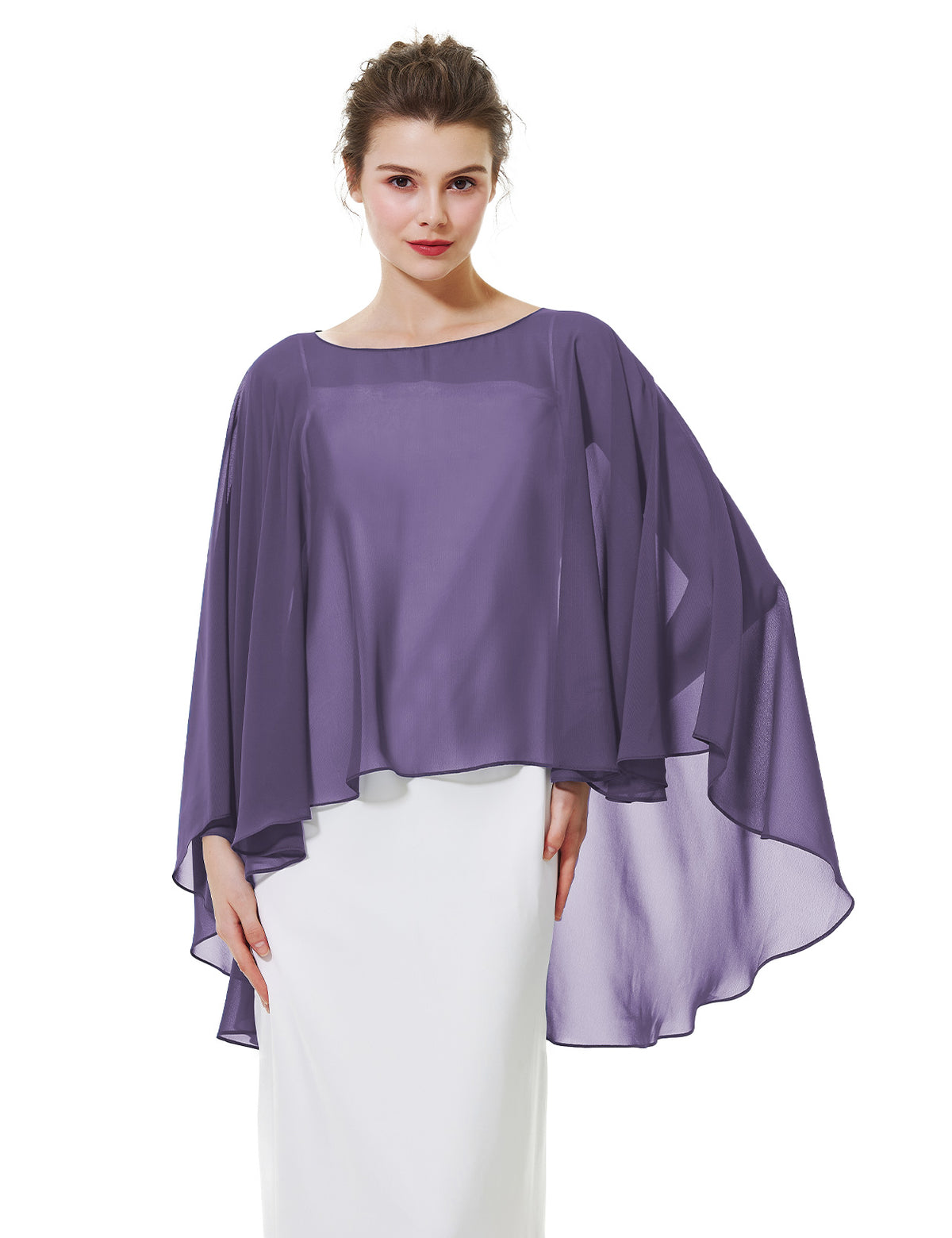 elegant chiffon capelet for women, perfect for fall weddings and evening events