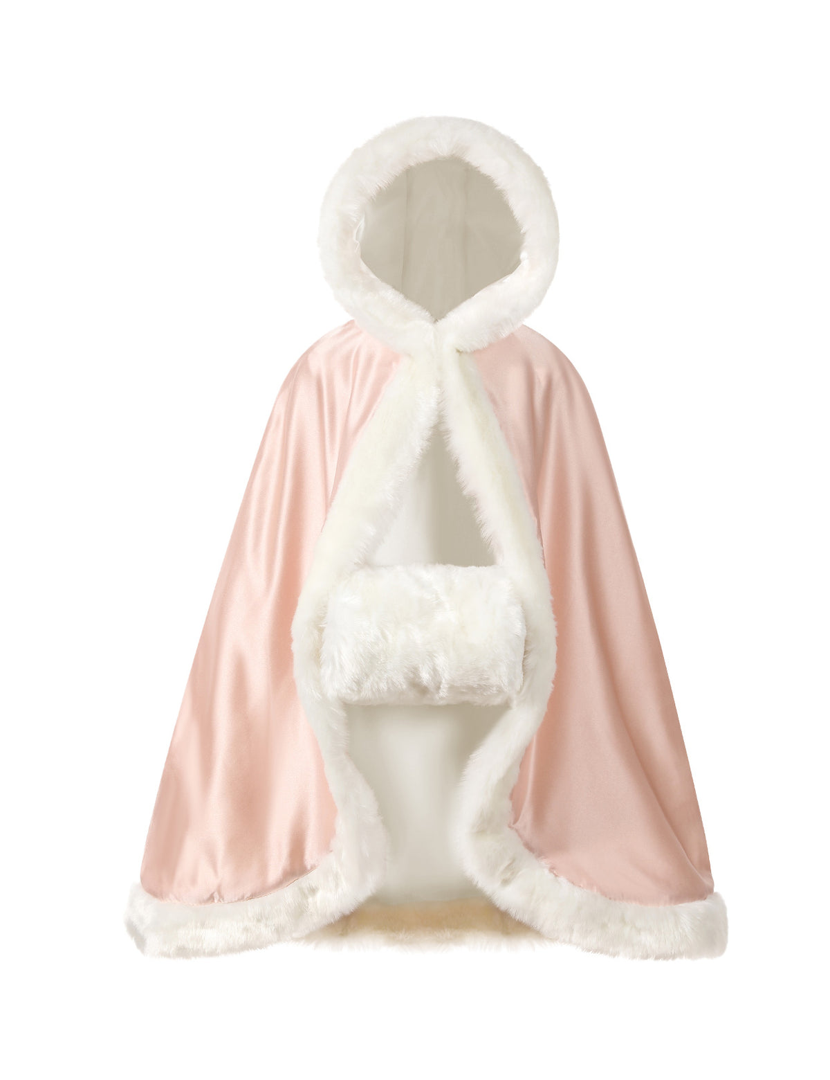 fur cape with hood for toddler flower girl