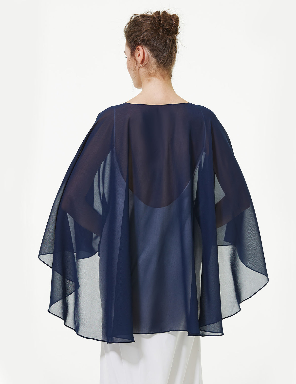 elegant chiffon capelet for women, perfect for weddings and evening events
