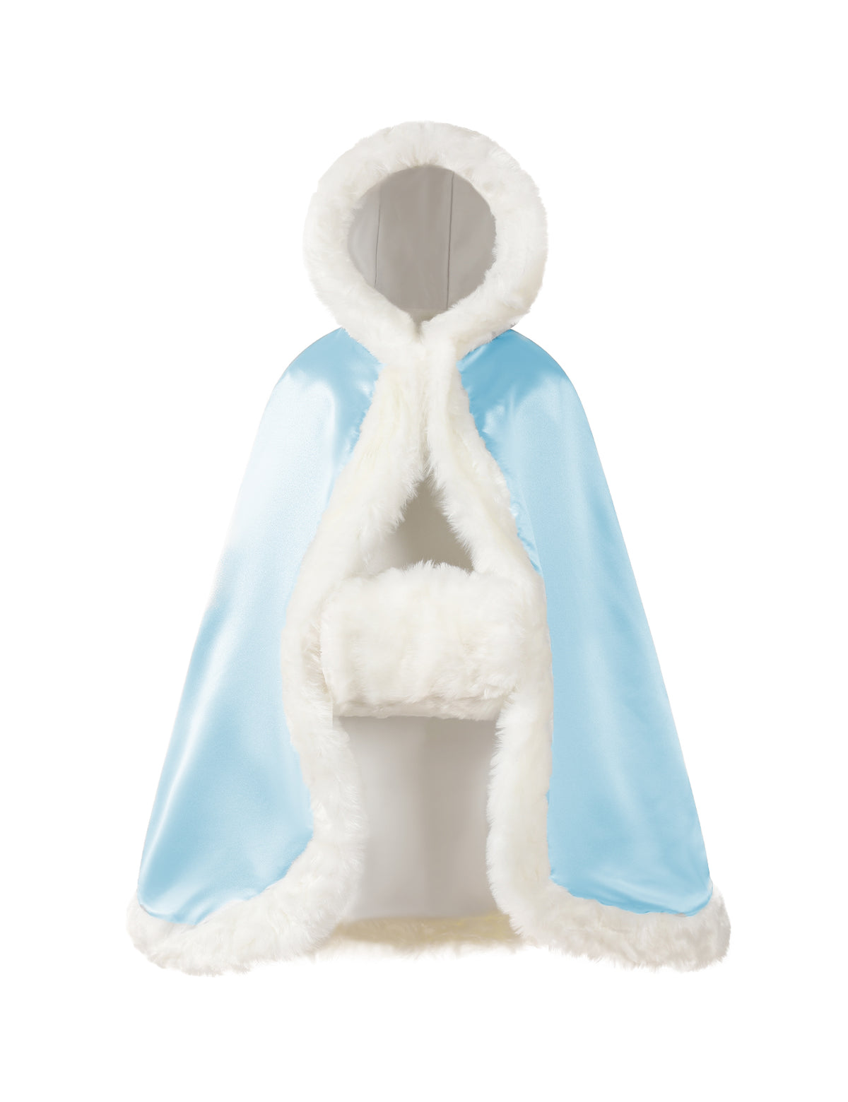 fur cape with hood for toddler flower girl