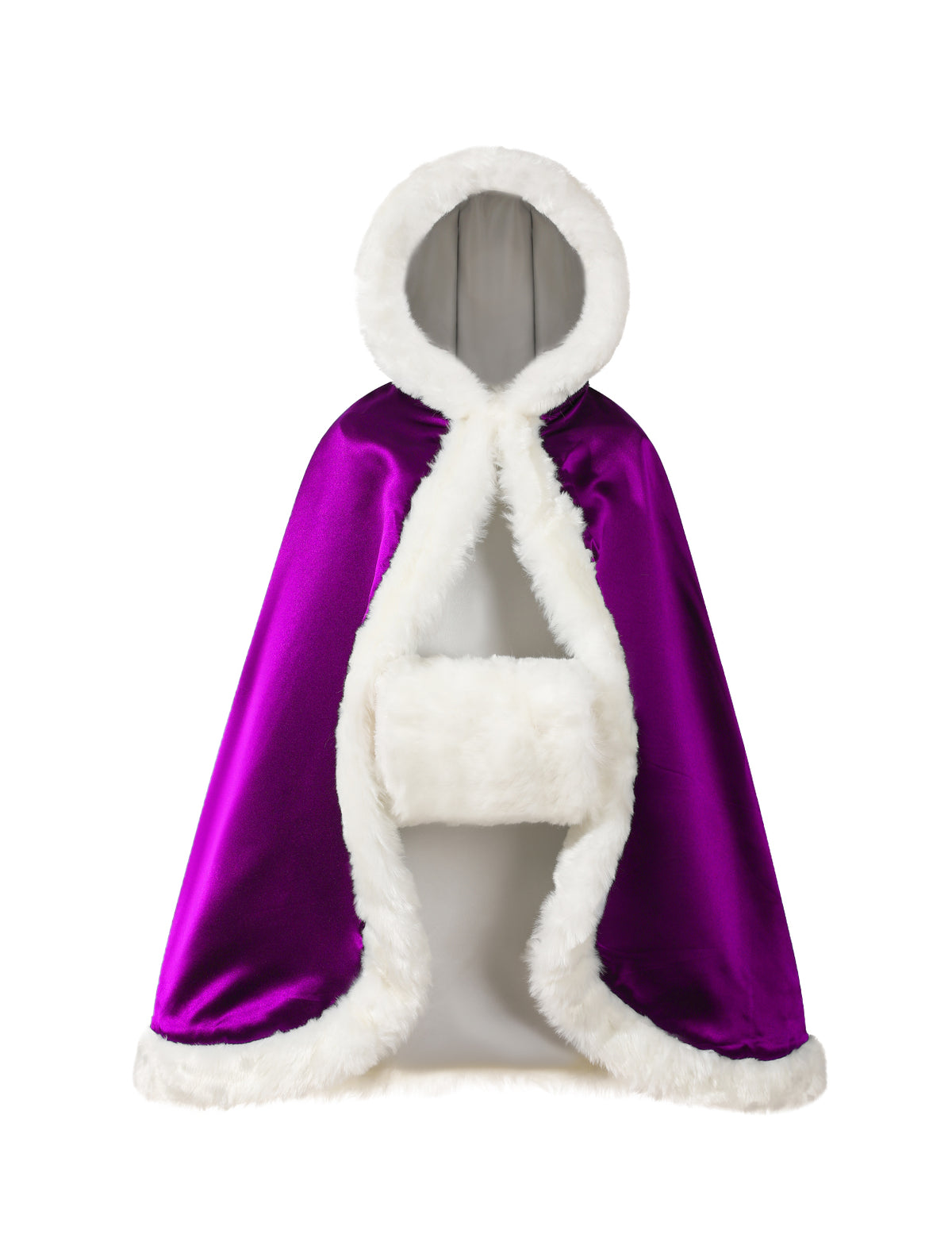 fur cape with hood for toddler flower girl