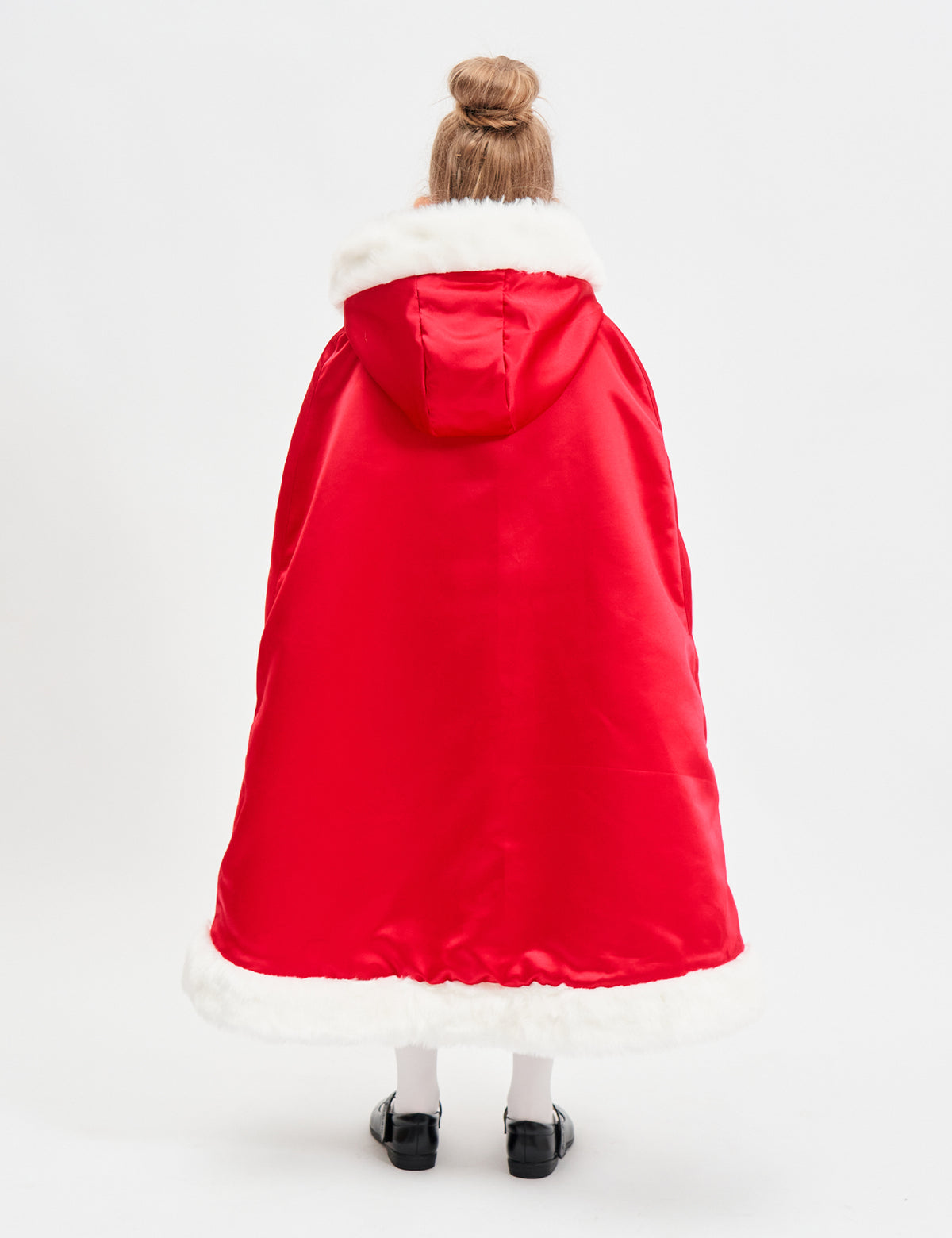 fur cape with hood for toddler flower girl