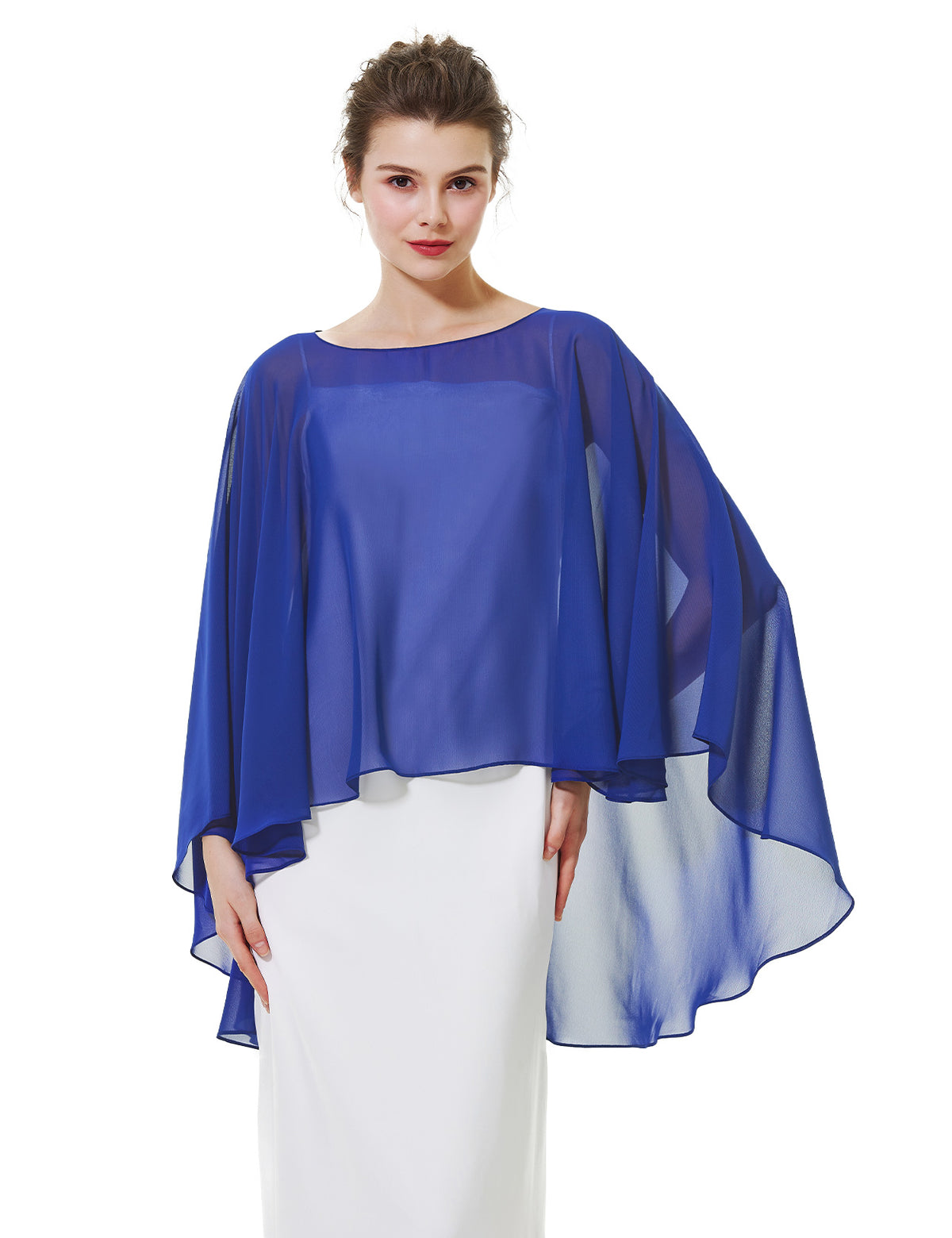 elegant chiffon capelet for women, perfect for weddings and evening events