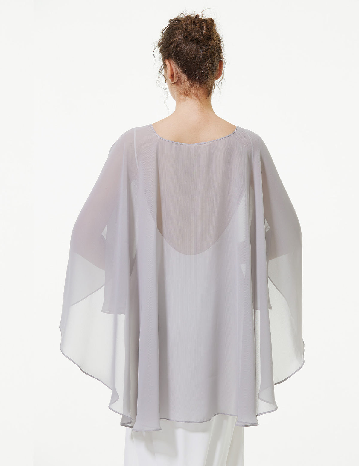 elegant chiffon capelet for women, perfect for fall weddings and evening events