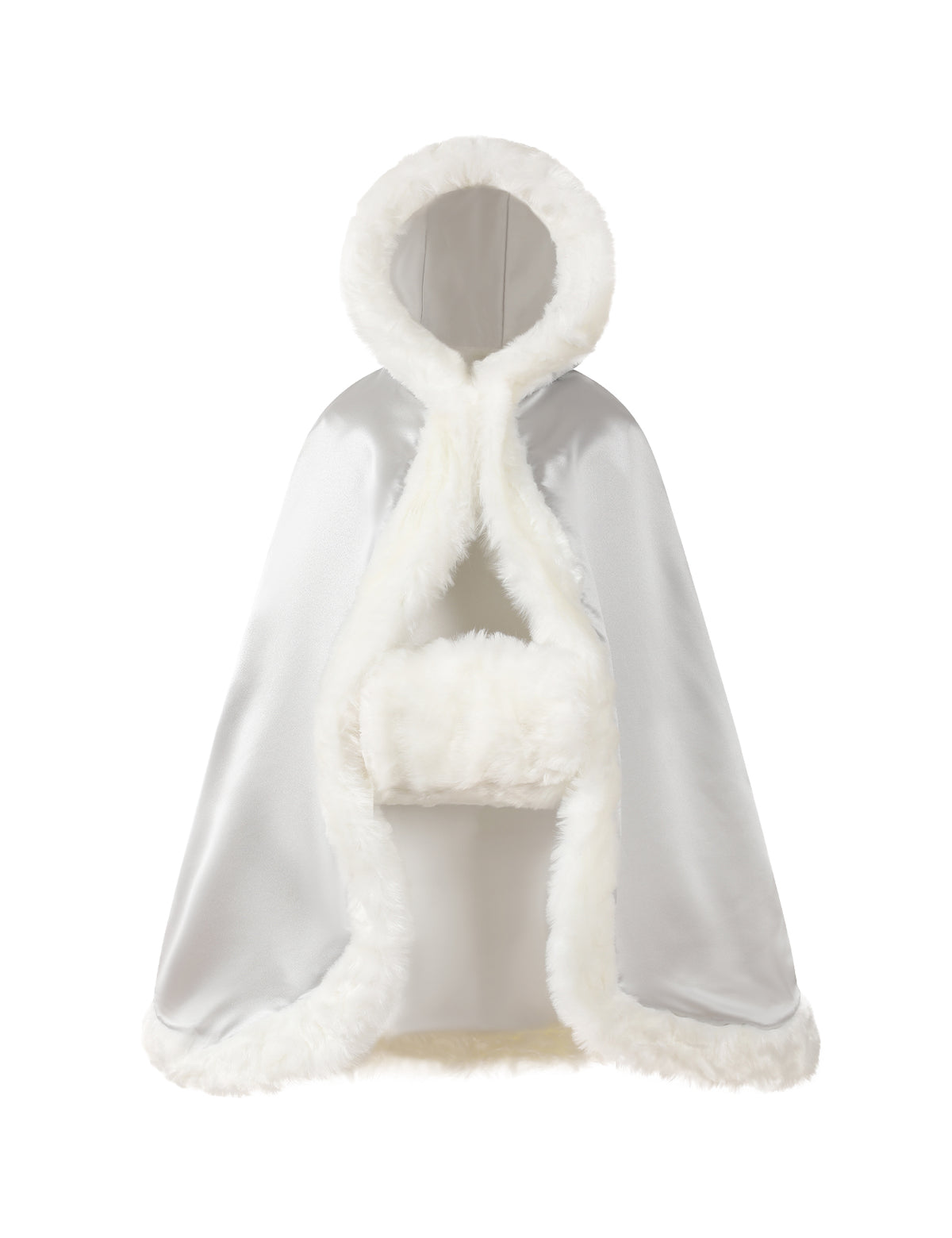 fur cape with hood for toddler flower girl