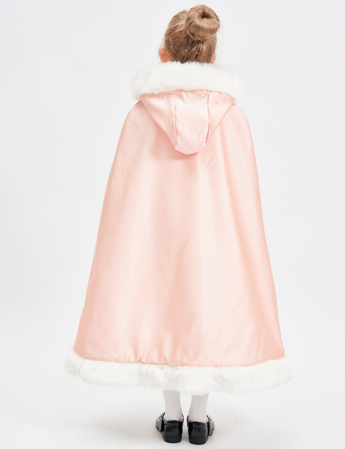 Toddler Christmas cloak with fur trim