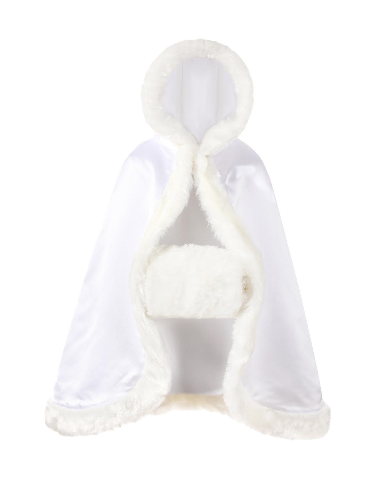 fur cape with hood for toddler flower girl