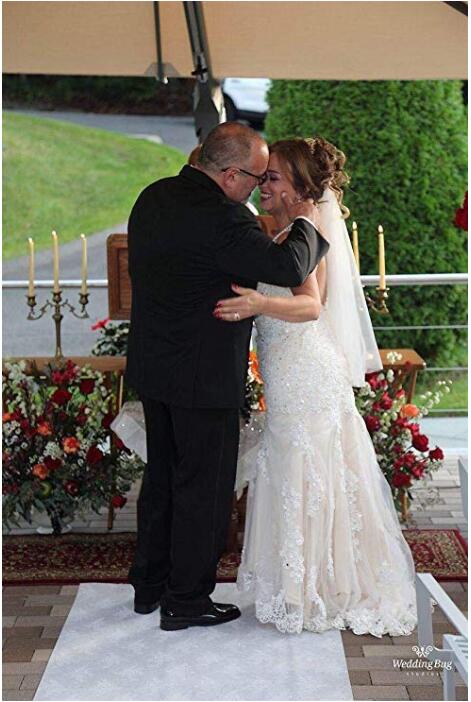 Wedding Bridal Veil with Comb 2 Tier Cut Edge Elbow Length 28" White Ivory-V26.73