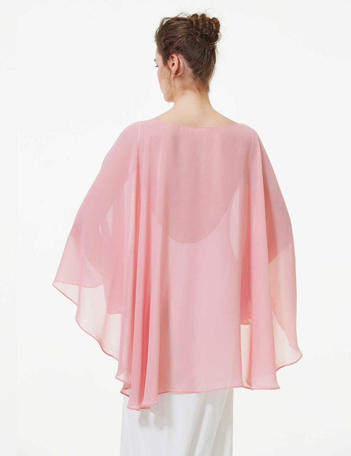 elegant chiffon capelet for women, perfect for weddings and evening events