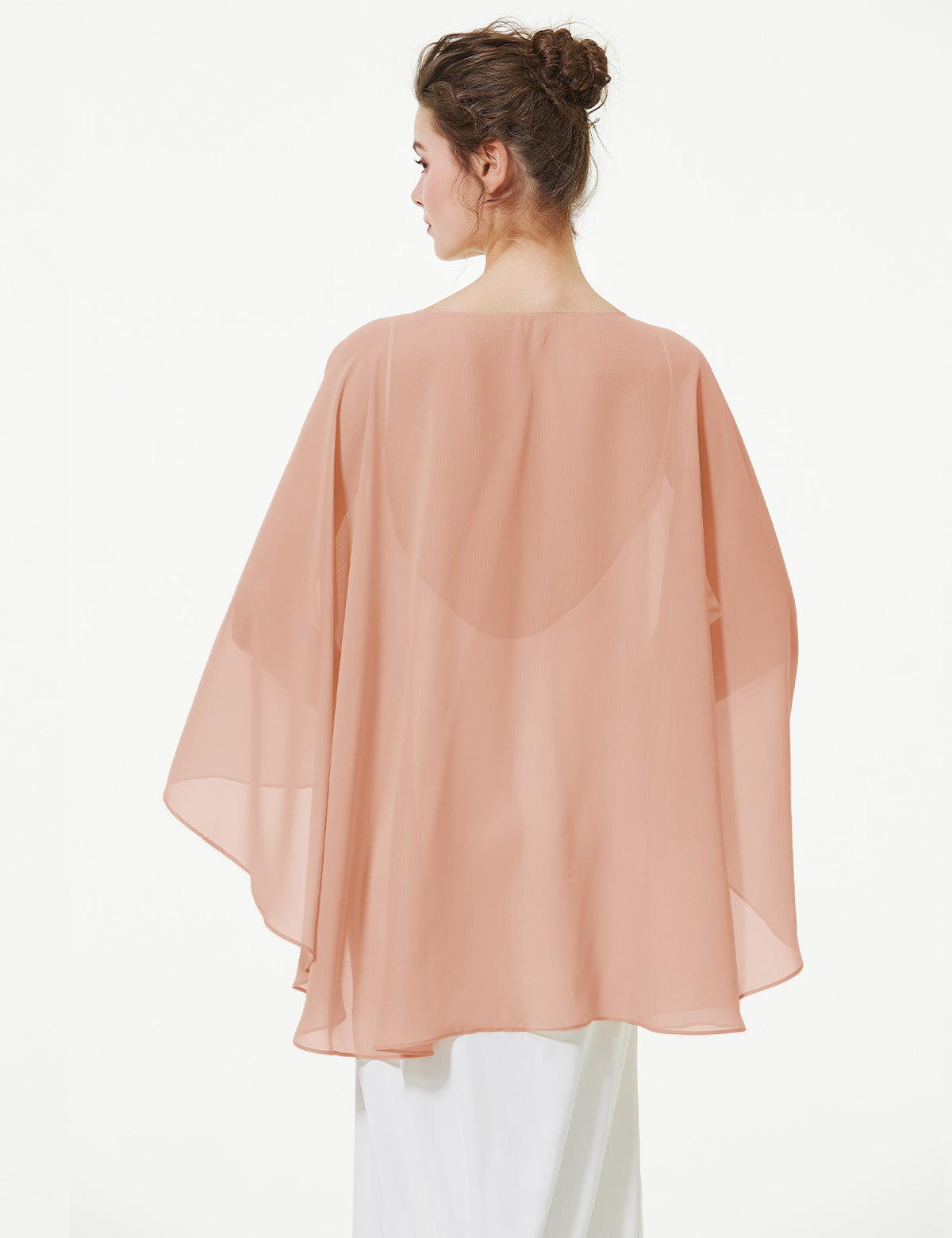 elegant chiffon capelet for women, perfect for fall weddings and evening events