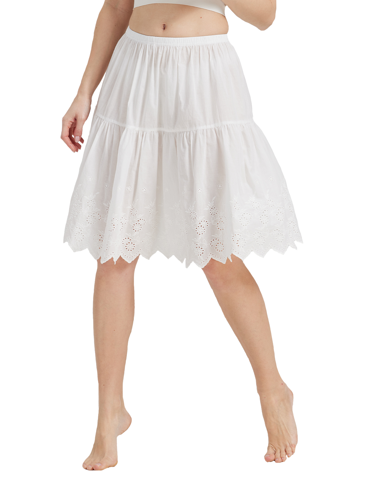 Vintage Lace Trim Cotton Underskirt