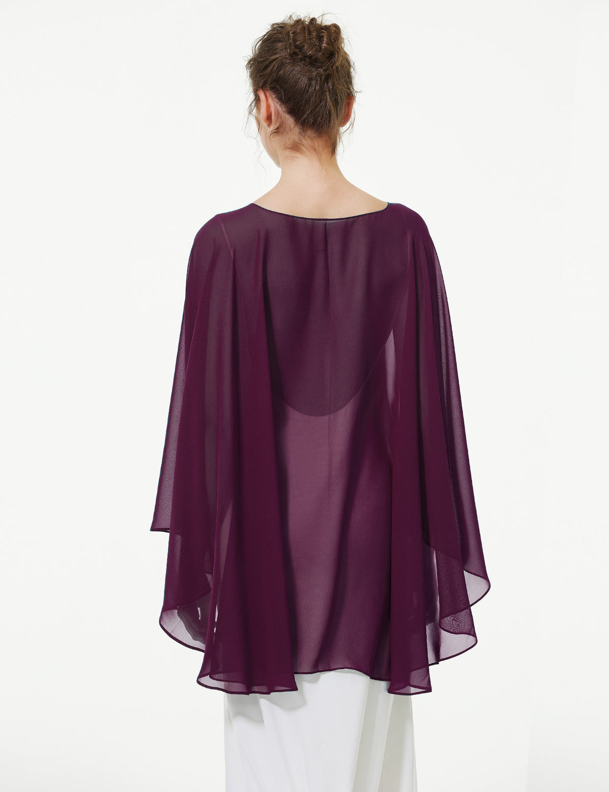 elegant chiffon capelet for women, perfect for weddings and evening events