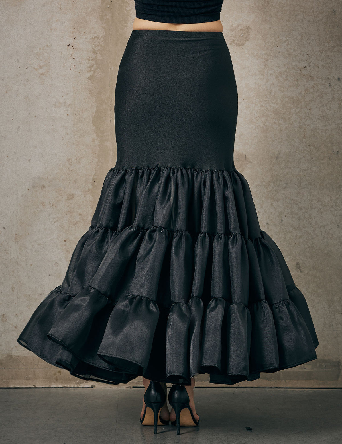 Hoopless mermaid petticoat skirt slip for women