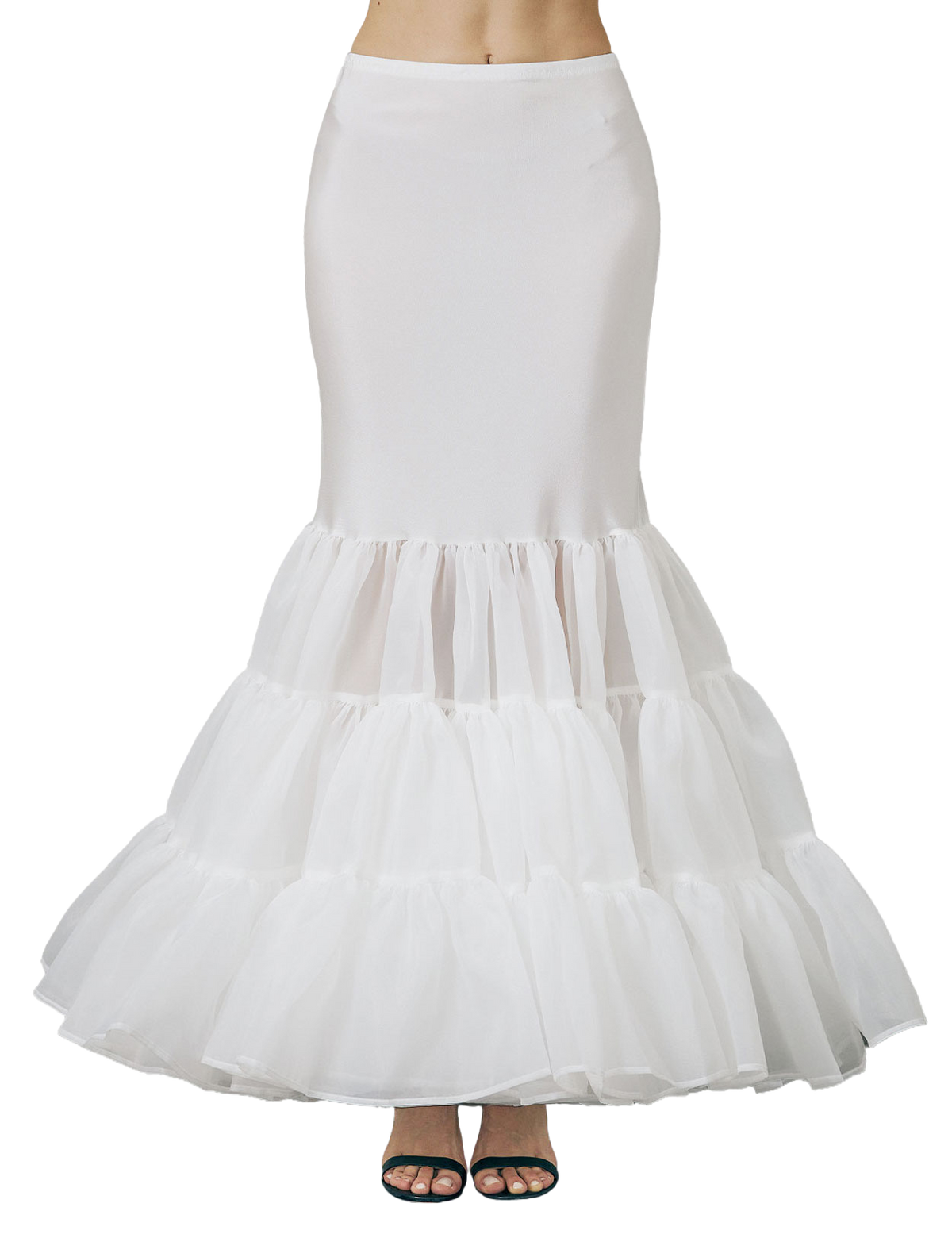 Hoopless mermaid petticoat skirt slip for women