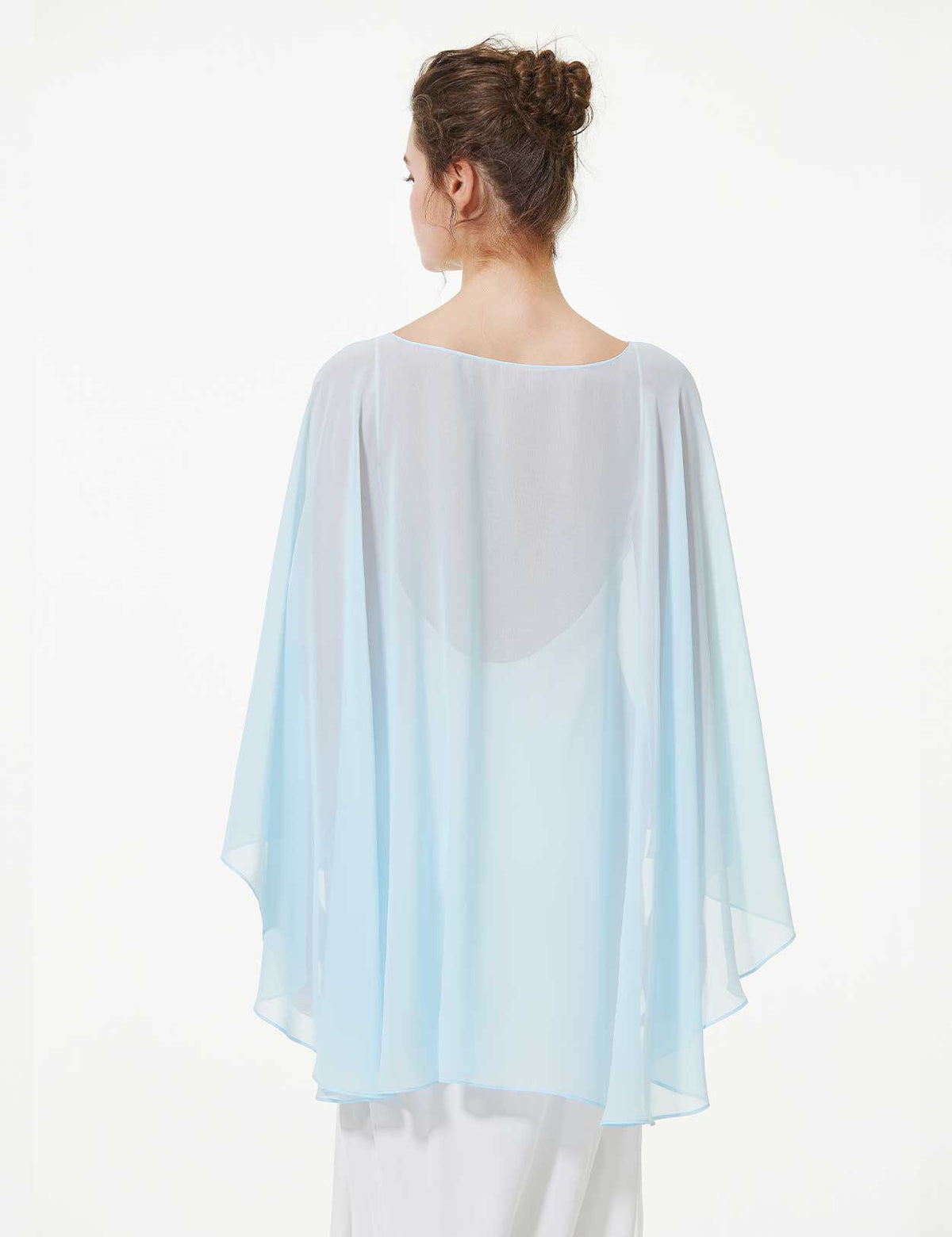 elegant chiffon capelet for women, perfect for weddings and evening events
