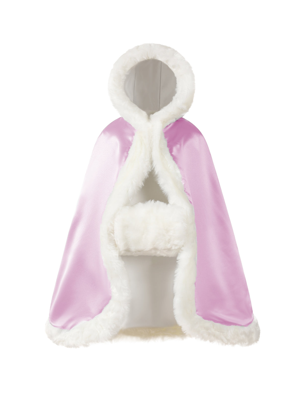fur cape with hood for toddler flower girl