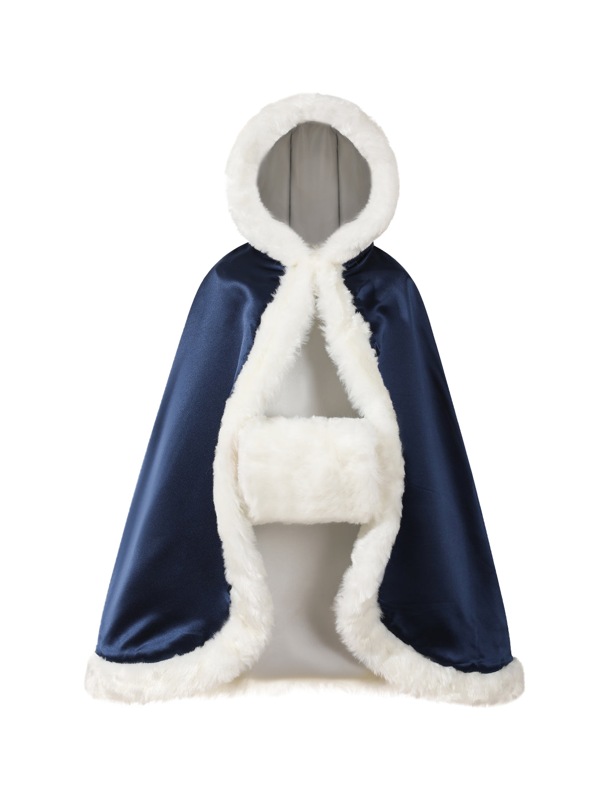 fur cape with hood for toddler flower girl