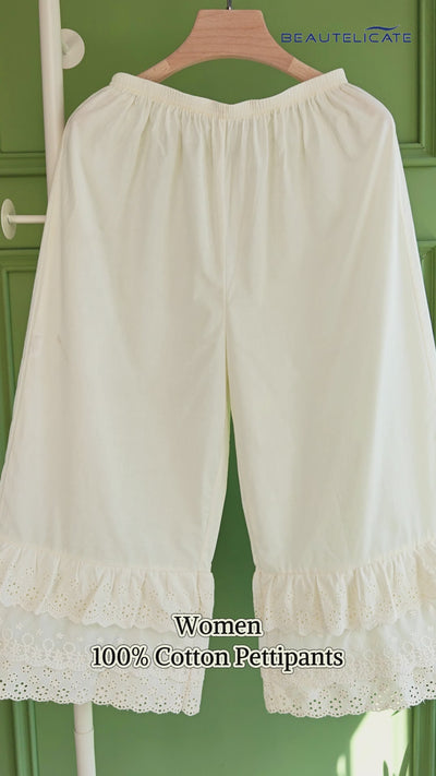 Vintage Cotton Lace Trim Pettipants 